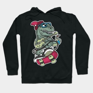 Dino Rocker Adventure Illustration Hoodie